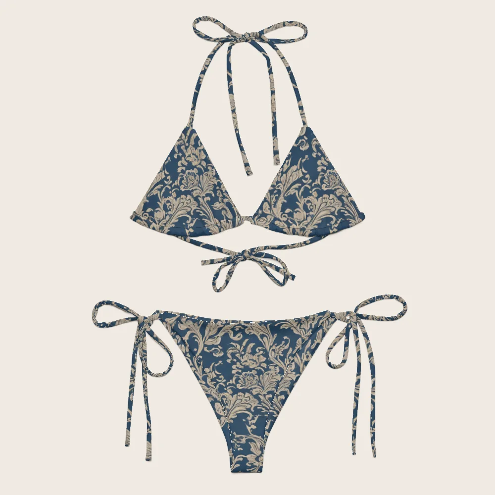 String Bikini on model