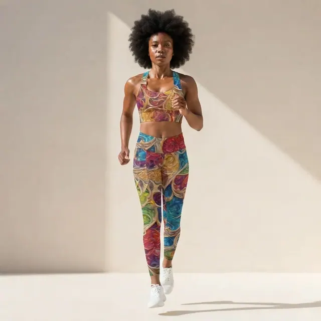 Longline Sports Bra, one-of-one design 2AE2CF4F
