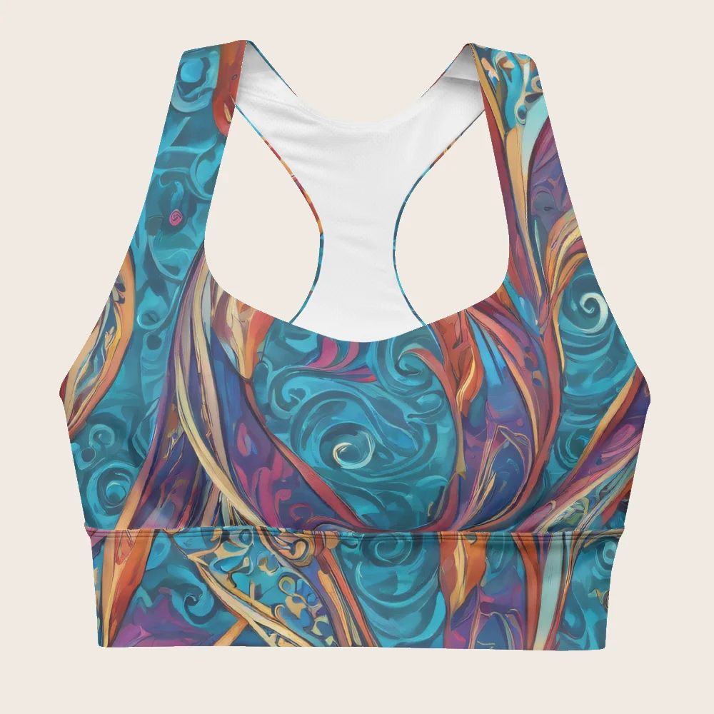 Longline Sports Bra on model