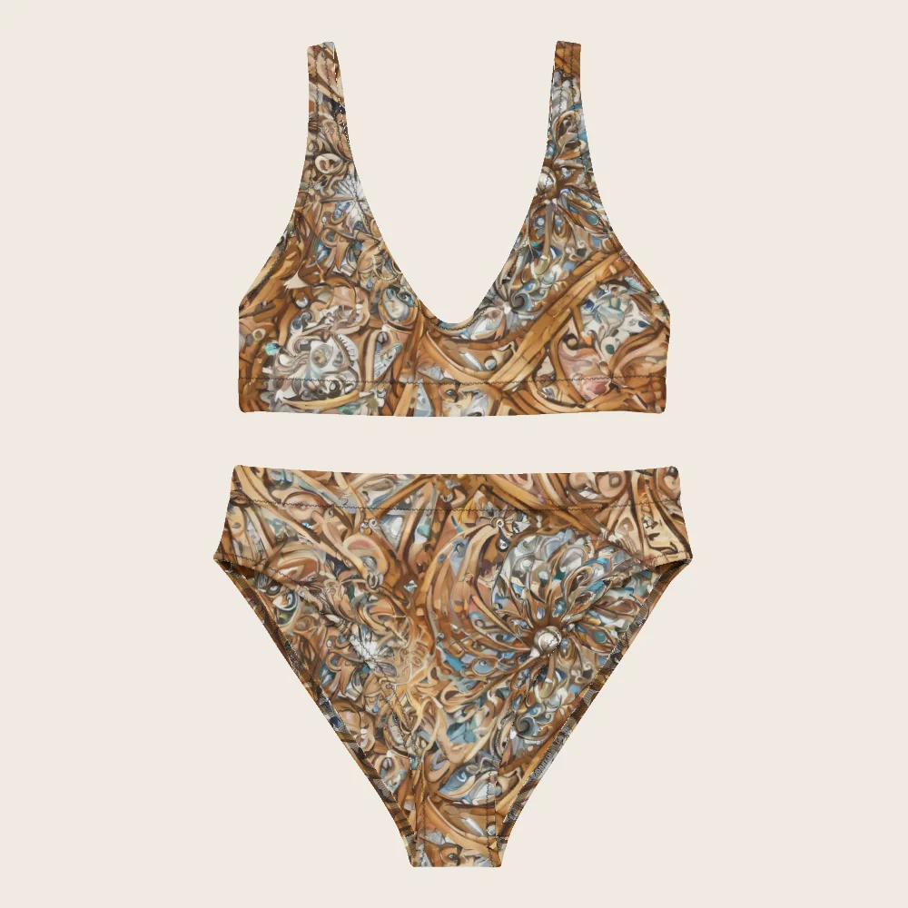 High-Waisted Bikini on model