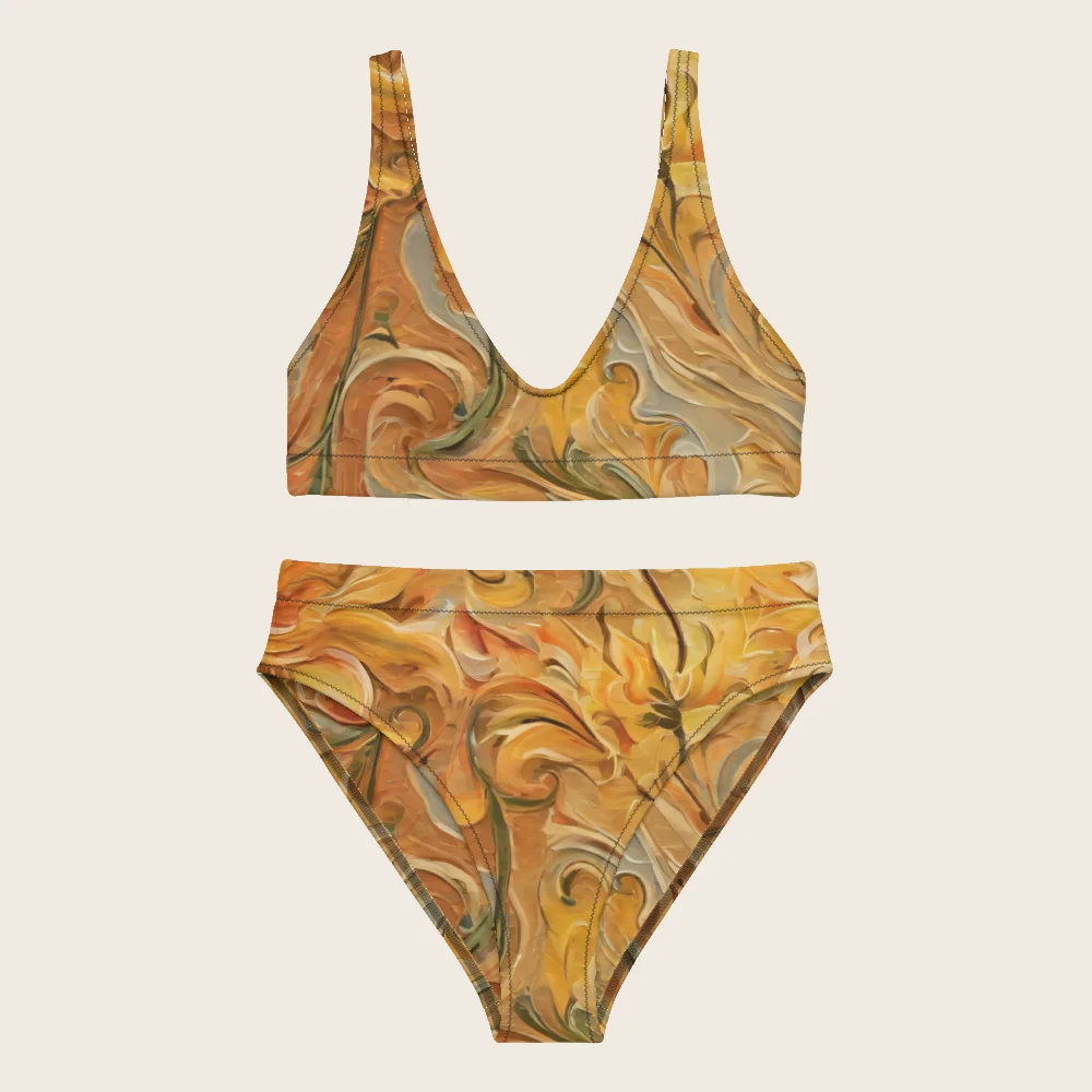 High-Waisted Bikini on model