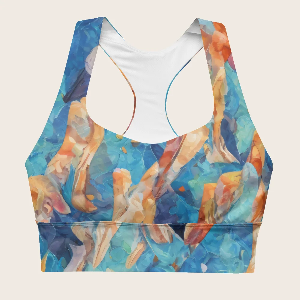Longline Sports Bra on model
