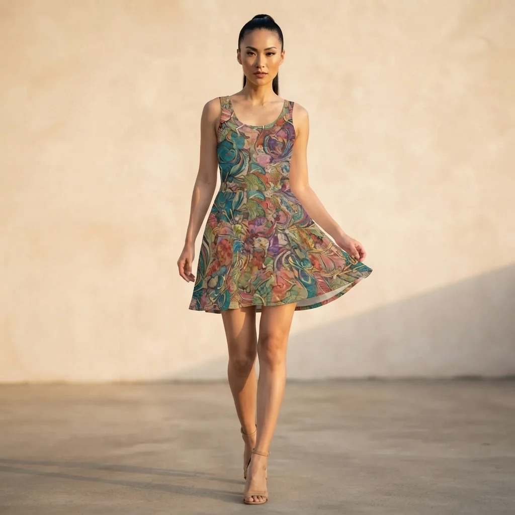 Skater Dress on model