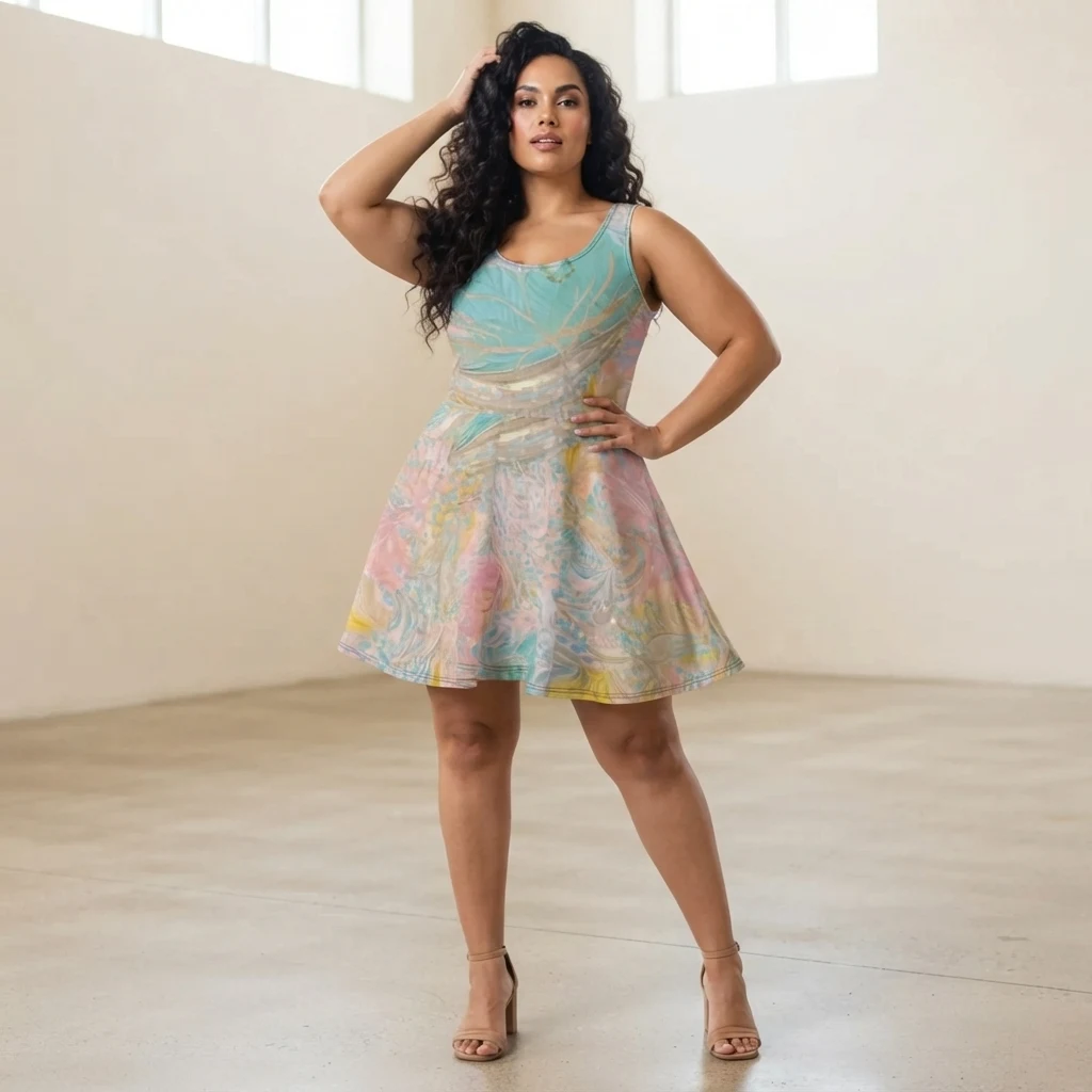 Skater Dress on model