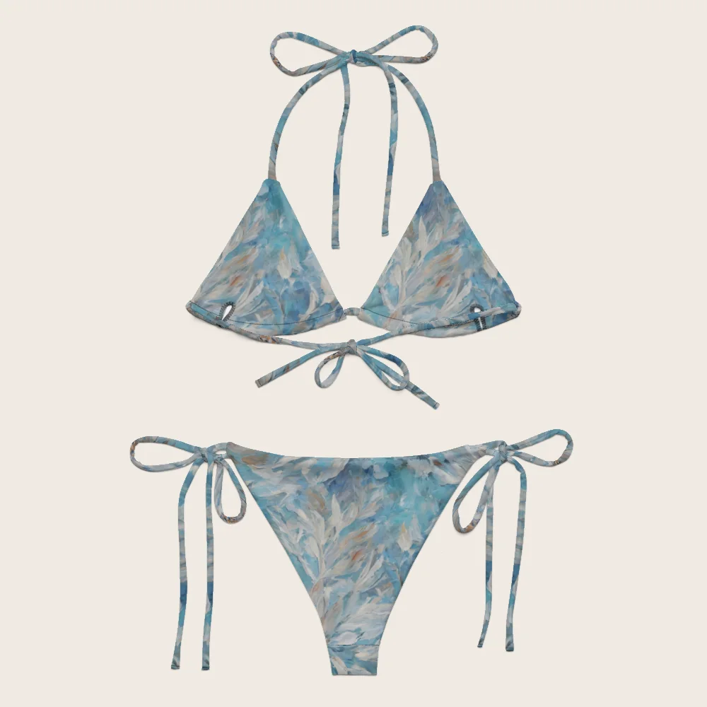 String Bikini on model
