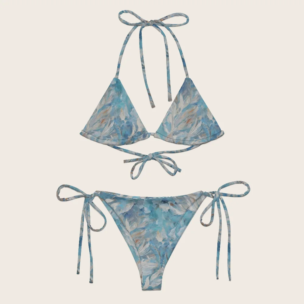 String Bikini on model