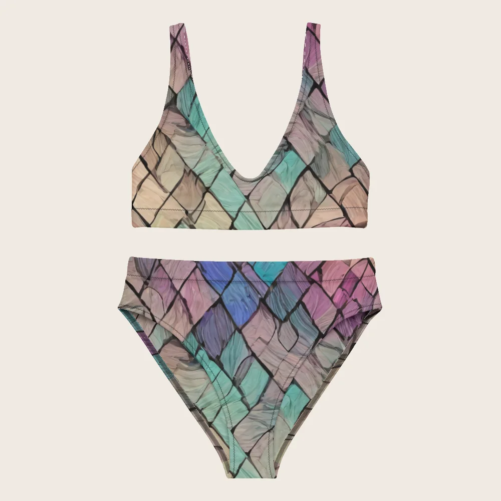 High-Waisted Bikini on model