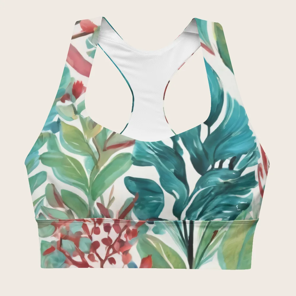 Longline Sports Bra on model