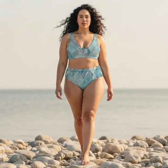 High-Waisted Bikini, one-of-one design 169FA5BD