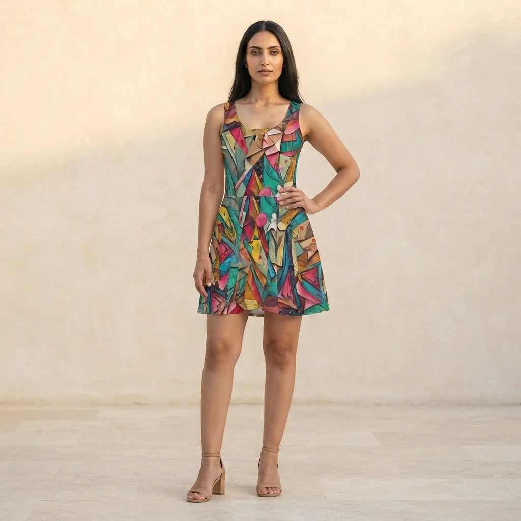 Skater Dress on model