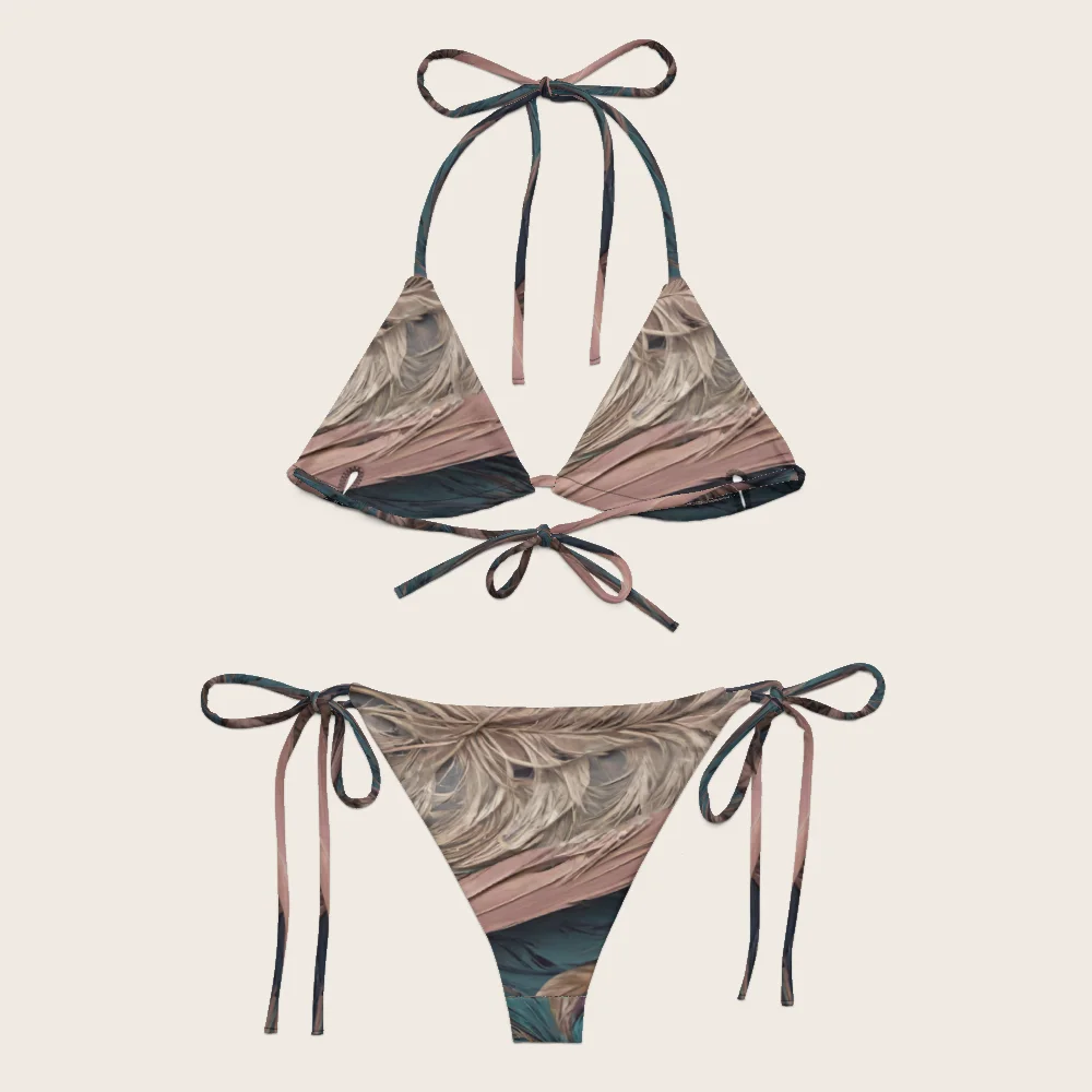 String Bikini on model