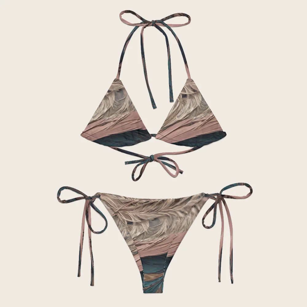 String Bikini on model