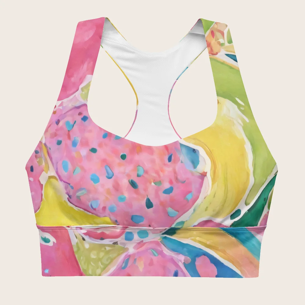 Longline Sports Bra on model