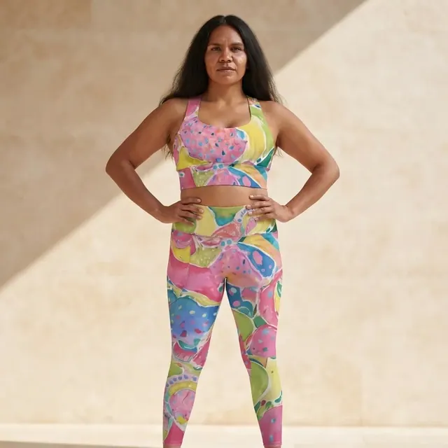 Longline Sports Bra, one-of-one design 904CB2F6