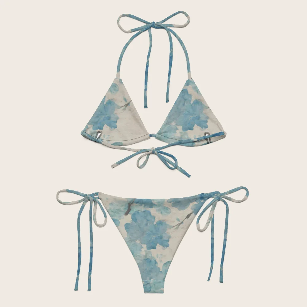 String Bikini on model