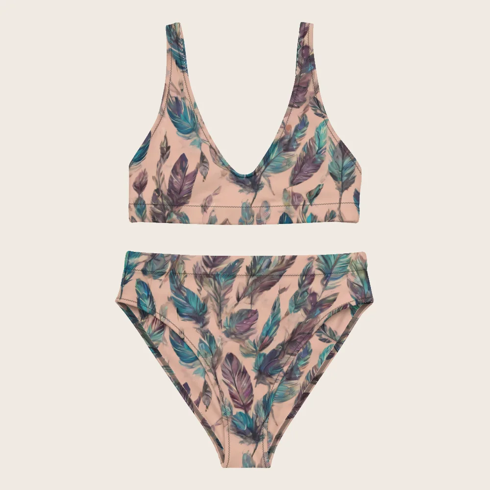 High-Waisted Bikini on model