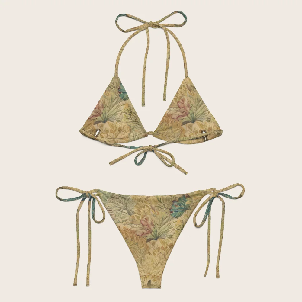 String Bikini on model