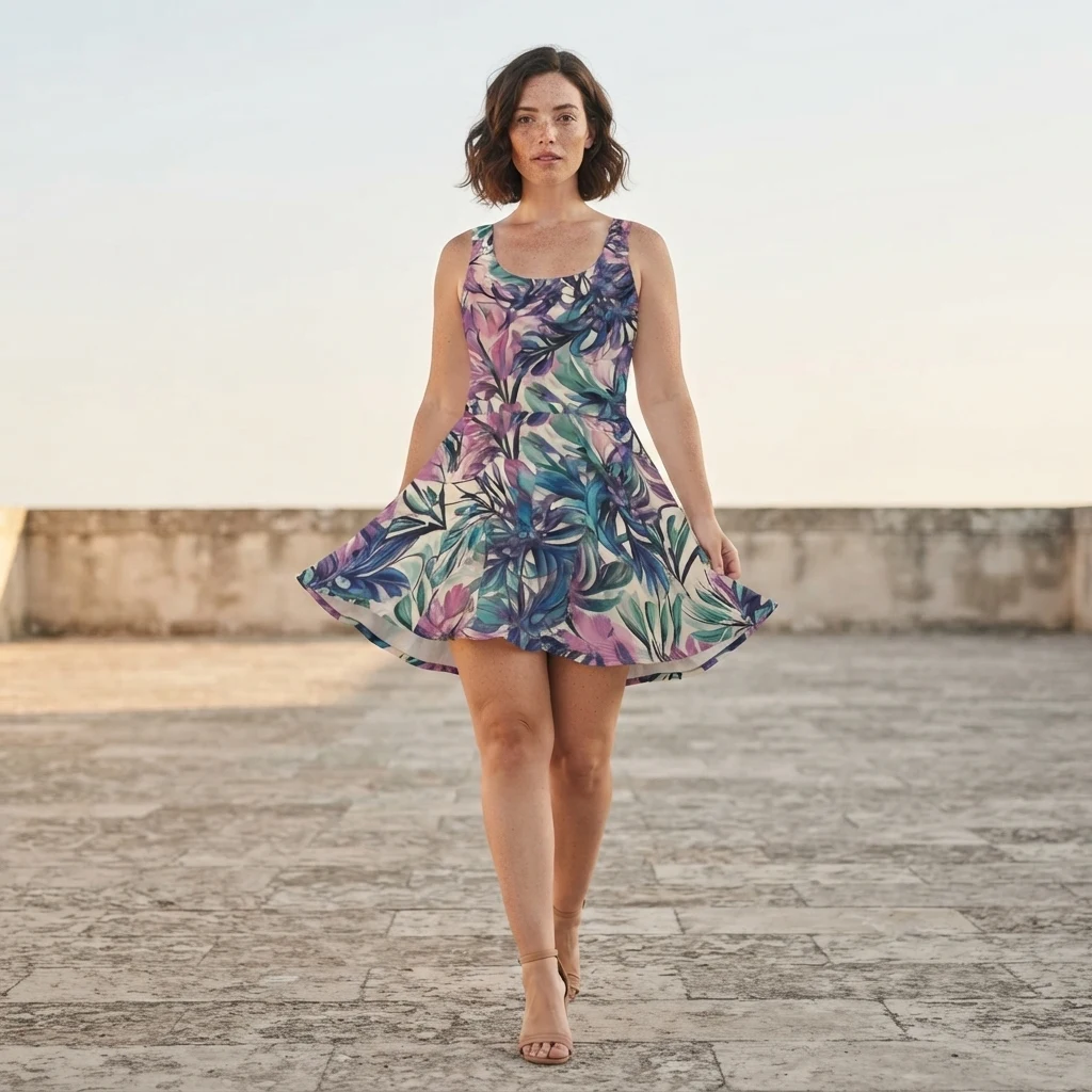 Skater Dress on model