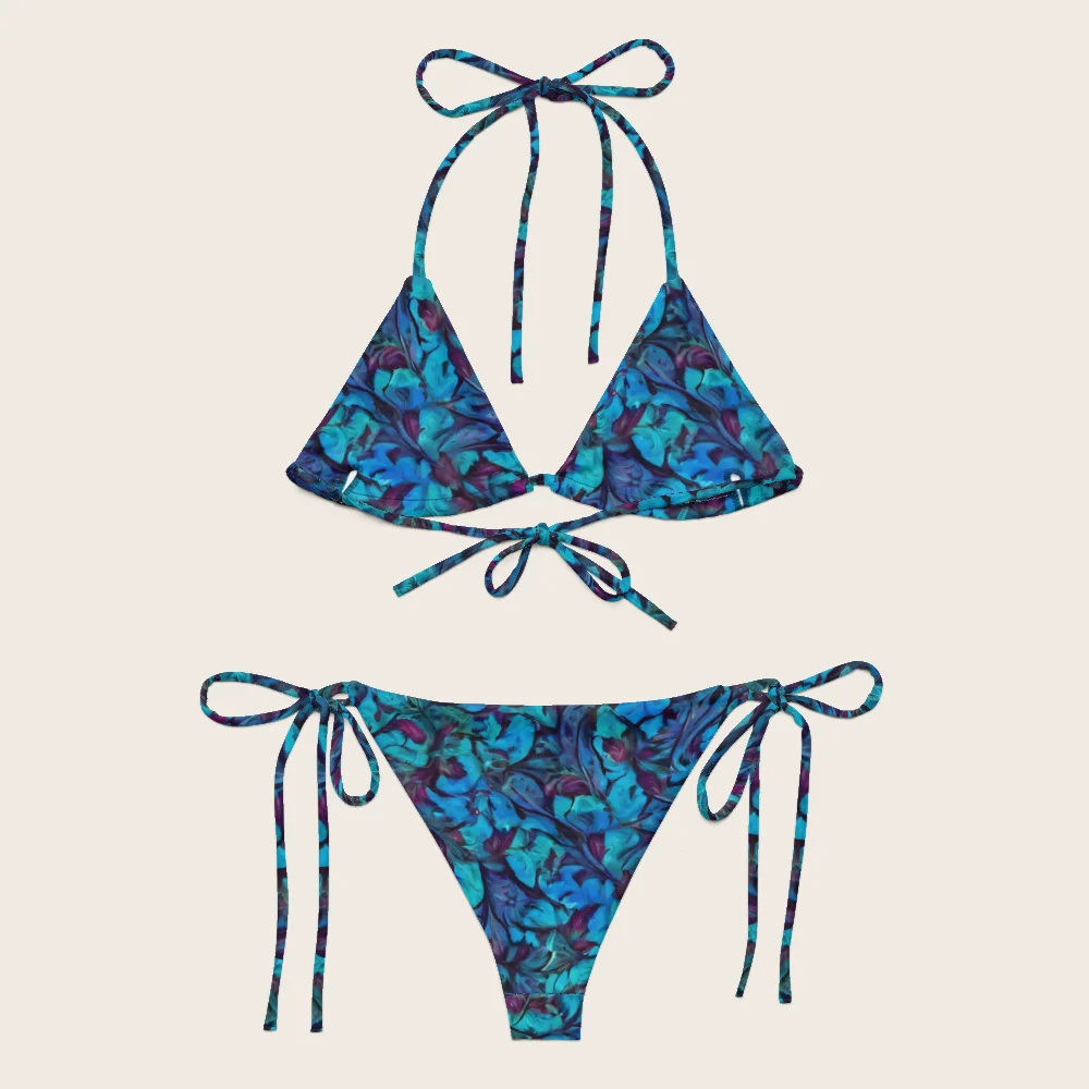 String Bikini on model