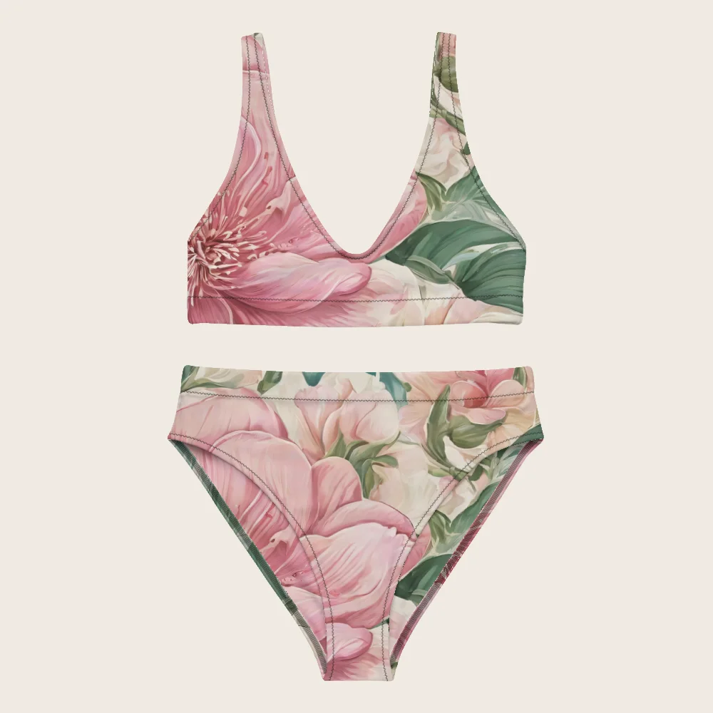 High-Waisted Bikini on model