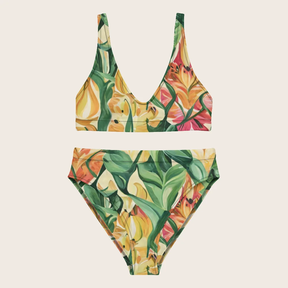 High-Waisted Bikini on model