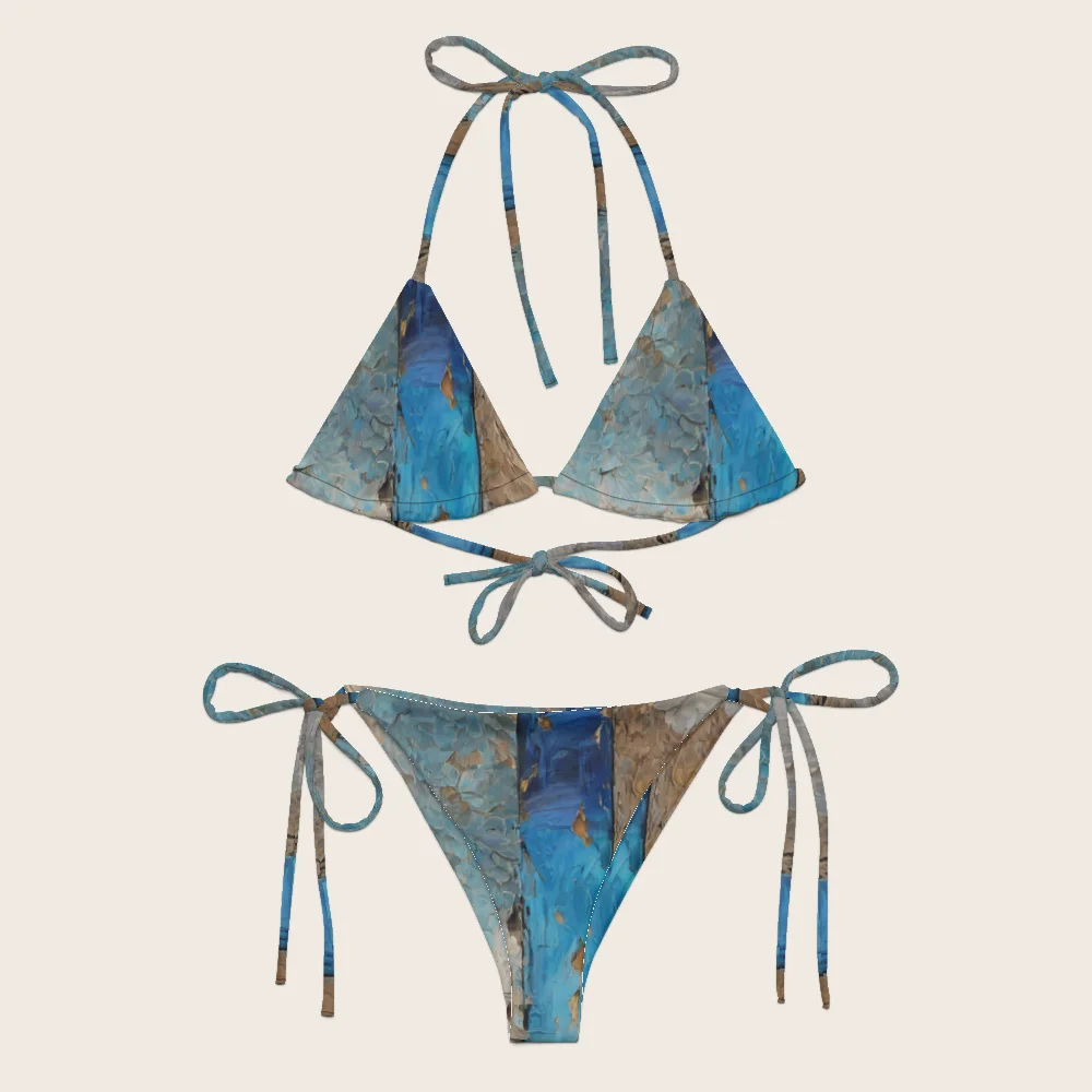 String Bikini on model