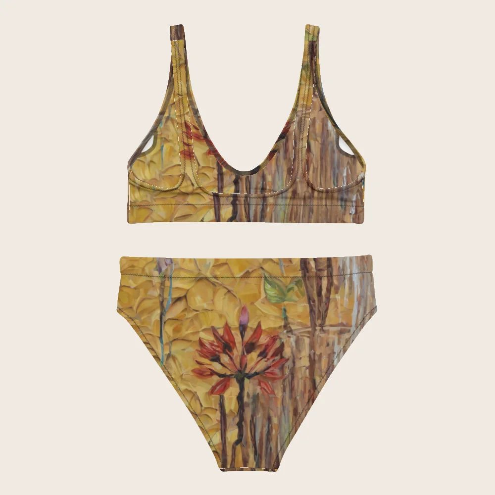 High-Waisted Bikini on model