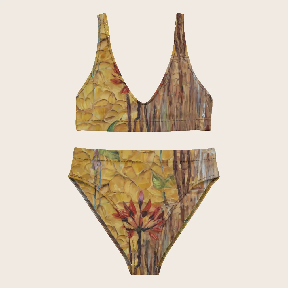 High-Waisted Bikini on model