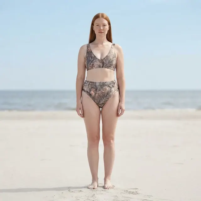 High-Waisted Bikini, one-of-one design 89D82511