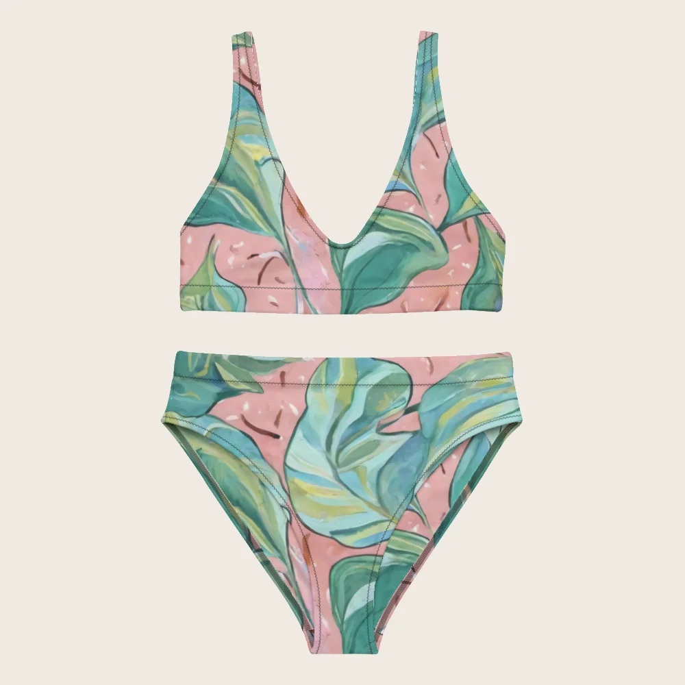 High-Waisted Bikini on model