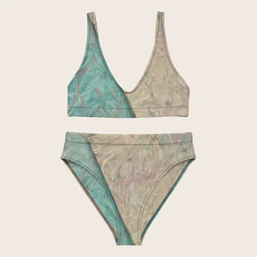 High-Waisted Bikini on model