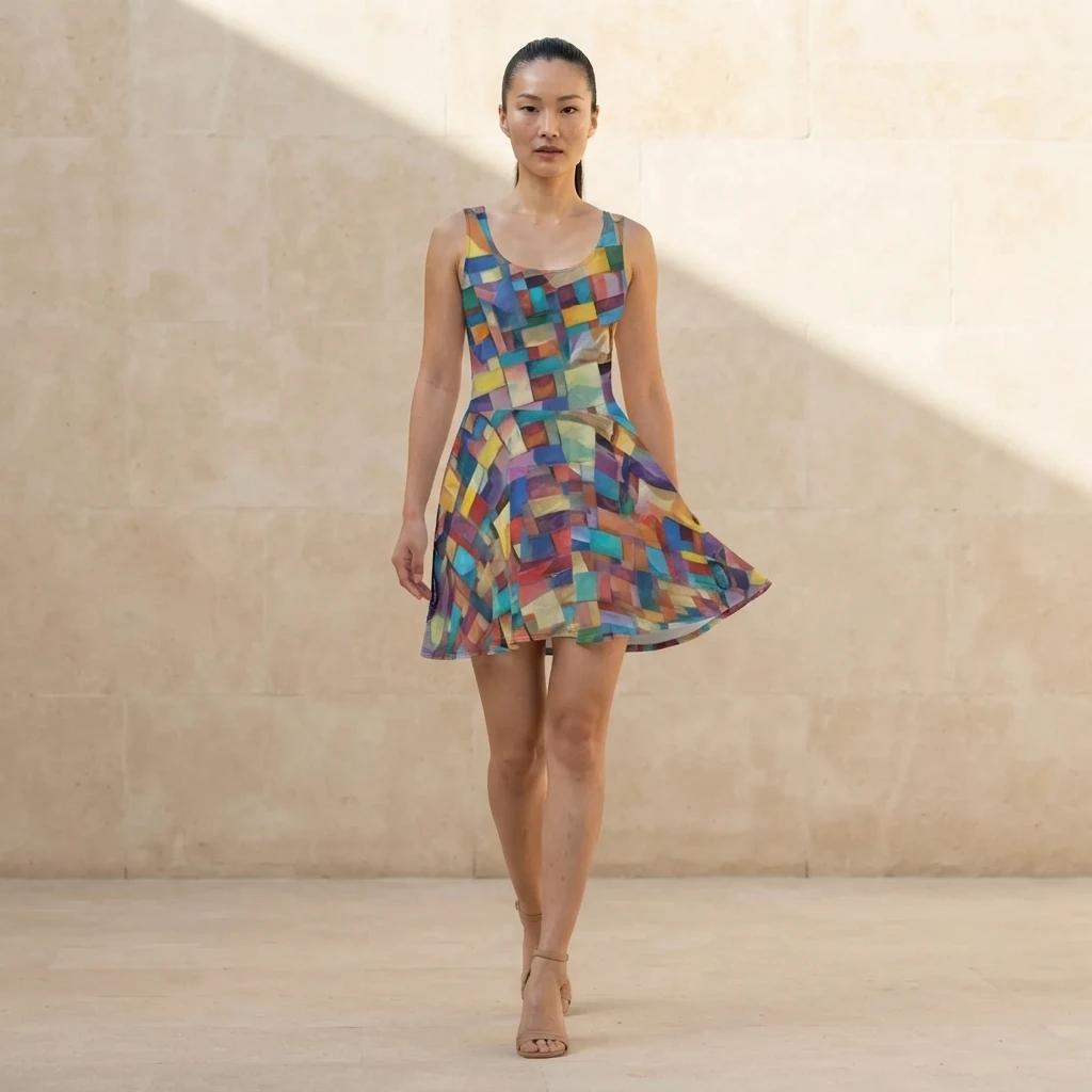 Skater Dress on model