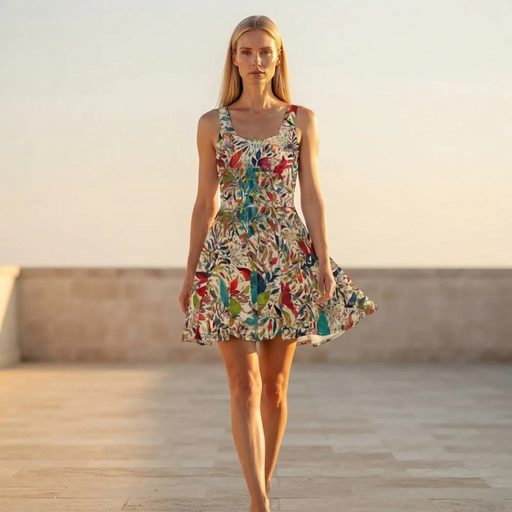 Skater Dress on model