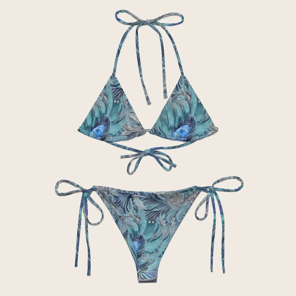 String Bikini on model