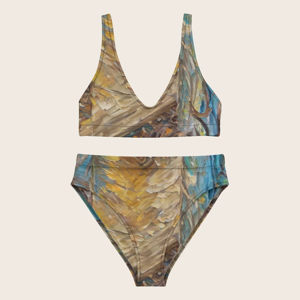 High-Waisted Bikini on model