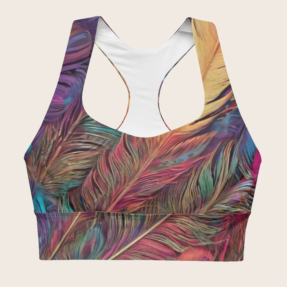 Longline Sports Bra on model