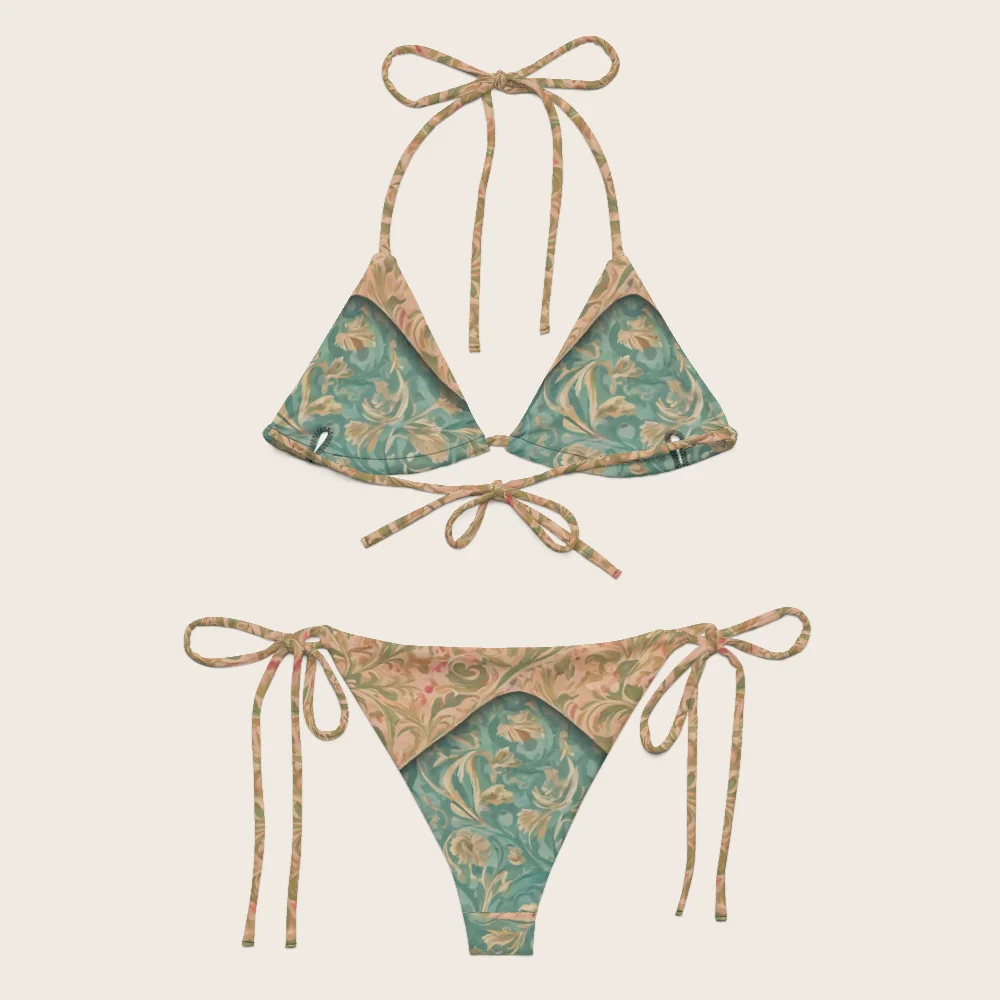 String Bikini on model