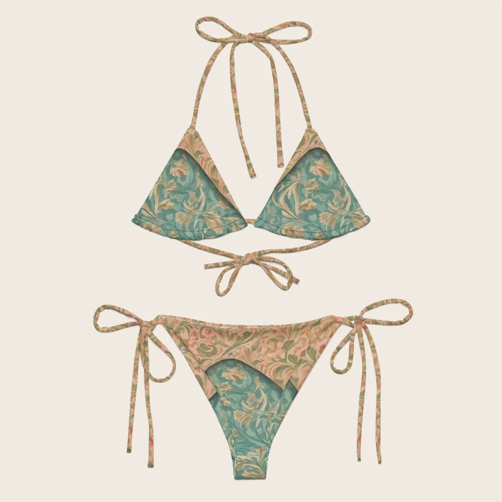 String Bikini on model