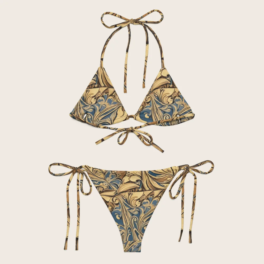 String Bikini on model