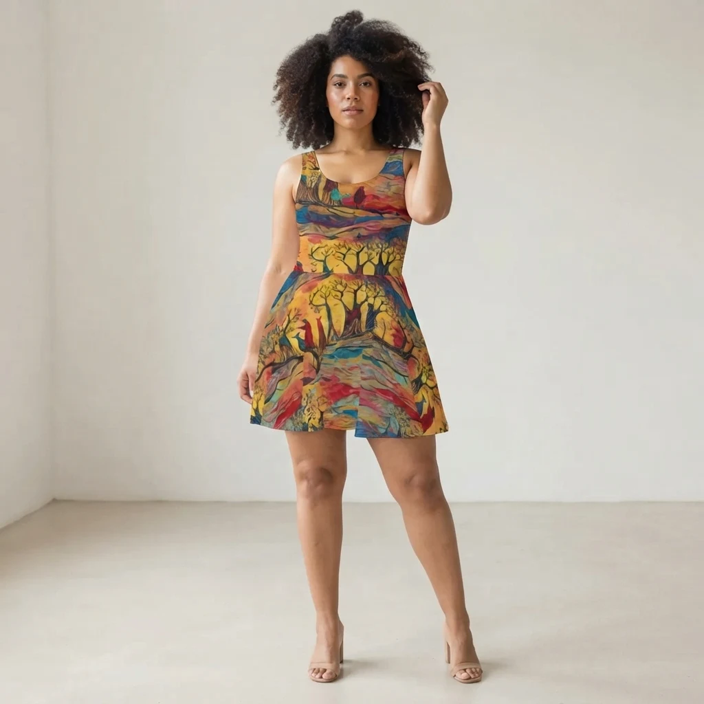 Skater Dress on model