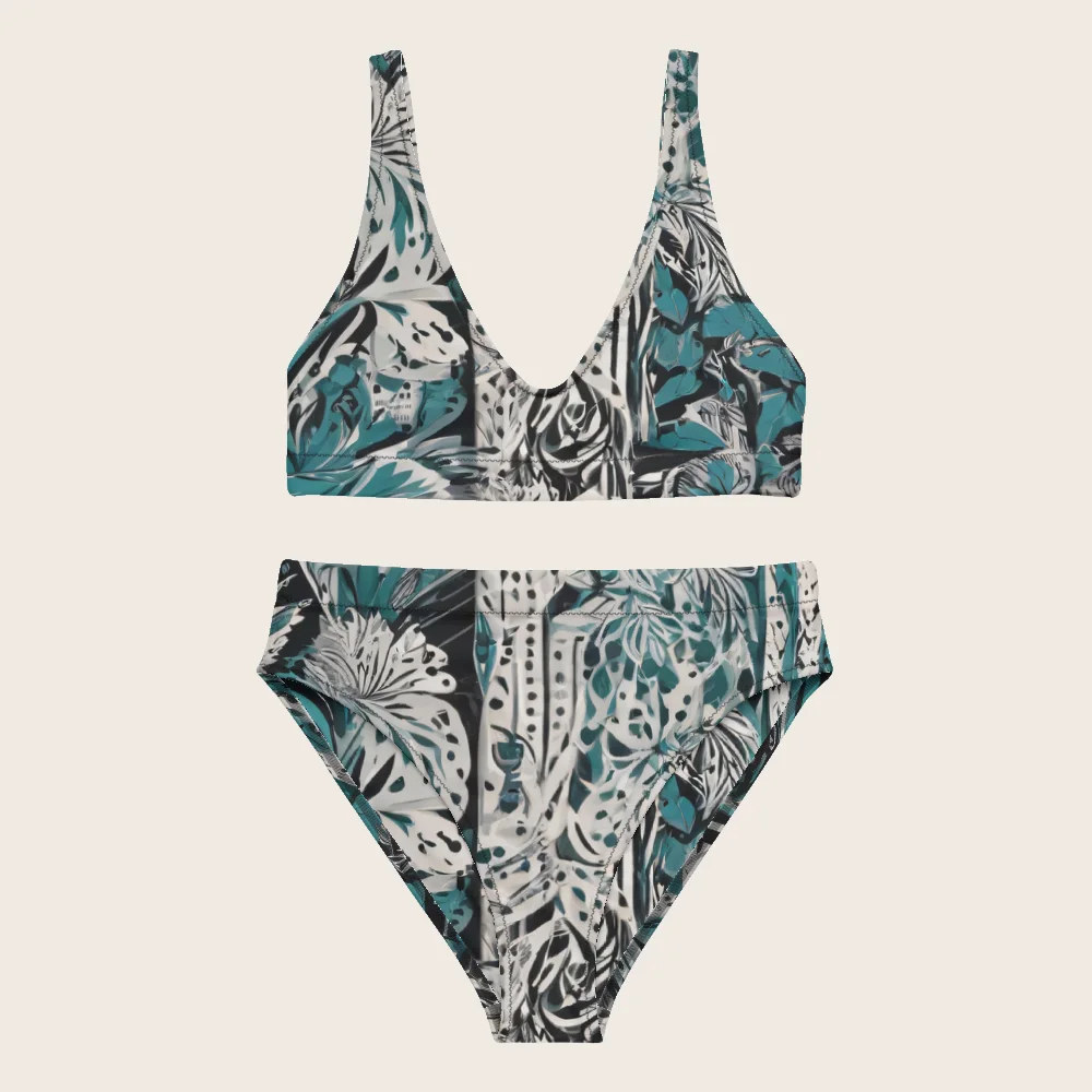 High-Waisted Bikini on model