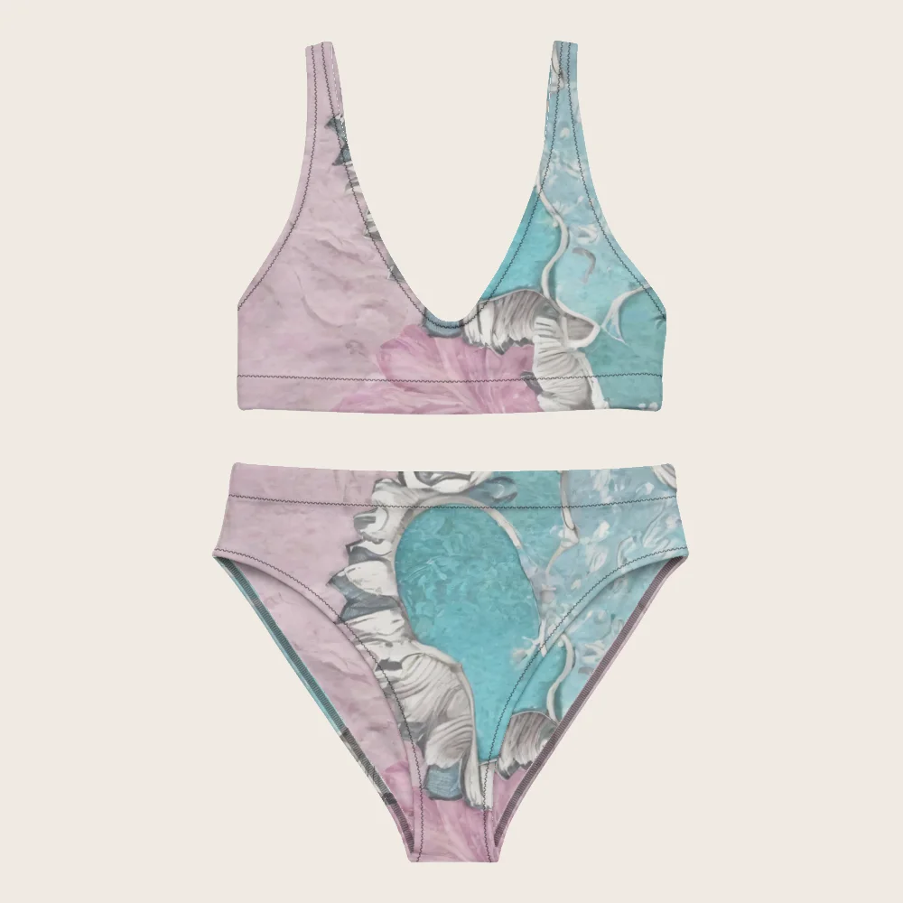 High-Waisted Bikini on model