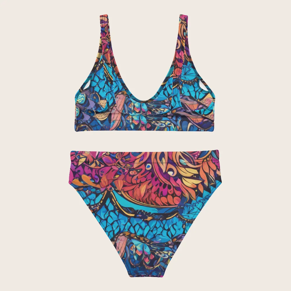 High-Waisted Bikini on model