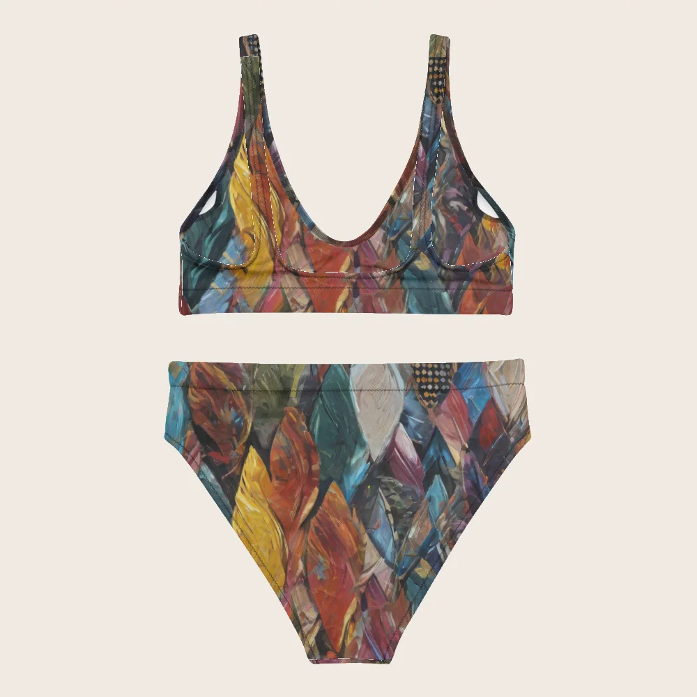 High-Waisted Bikini on model