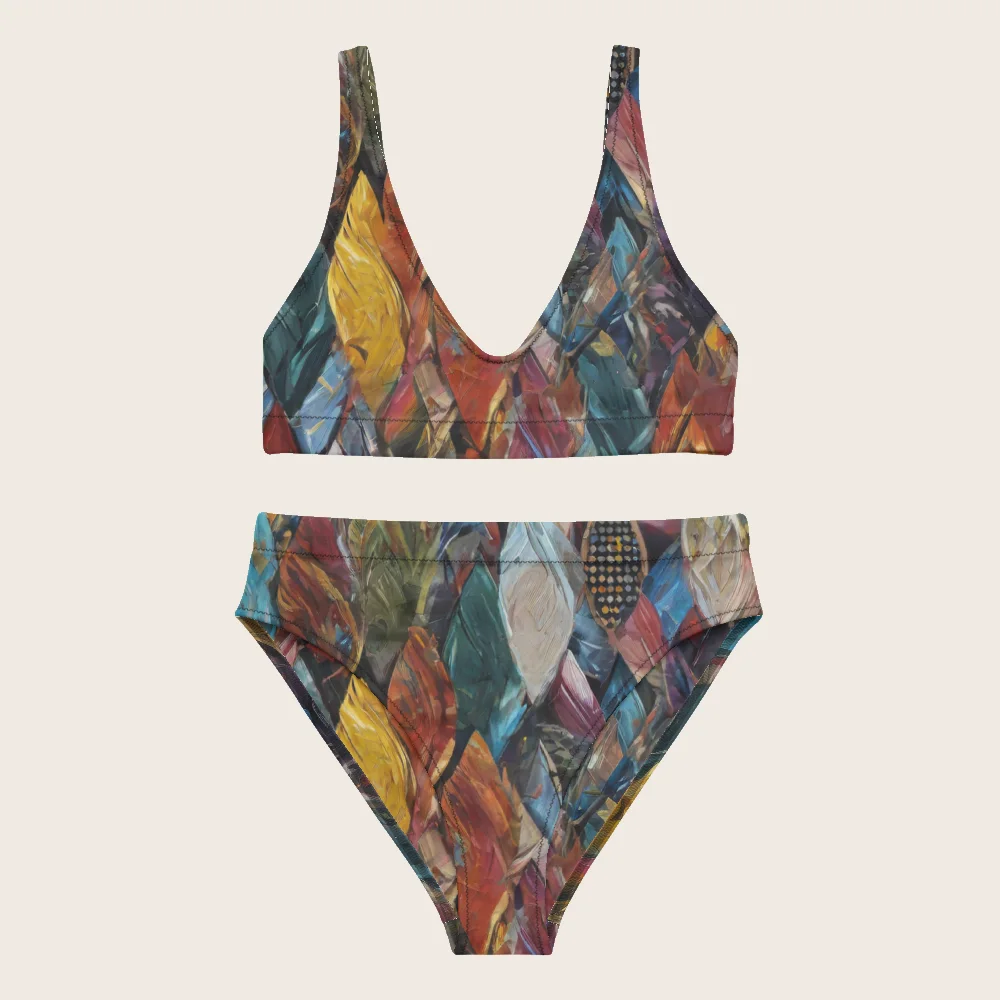 High-Waisted Bikini on model