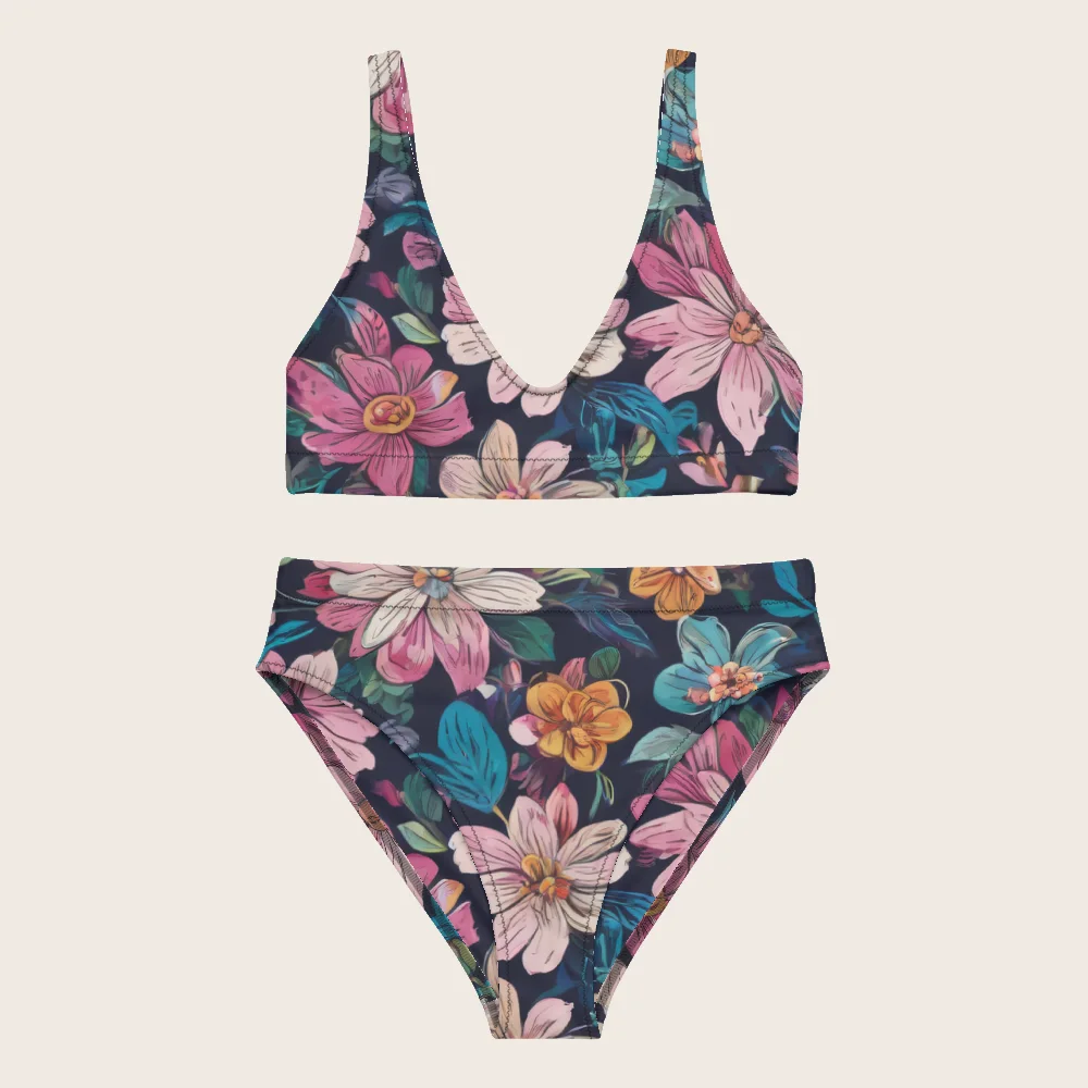 High-Waisted Bikini on model