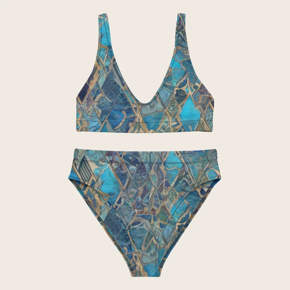 High-Waisted Bikini on model
