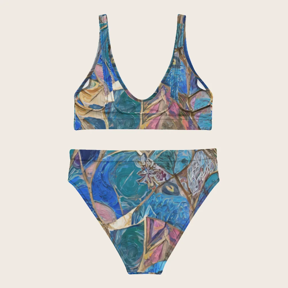 High-Waisted Bikini on model