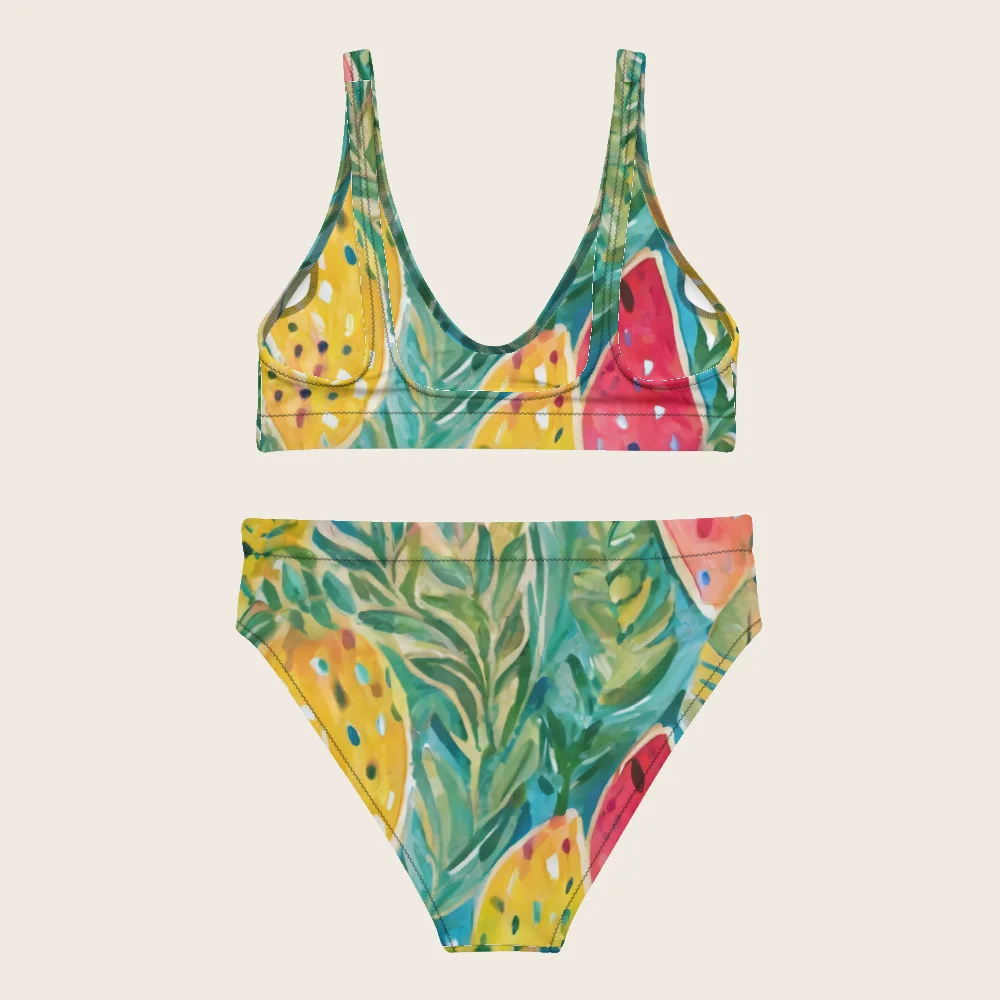 High-Waisted Bikini on model