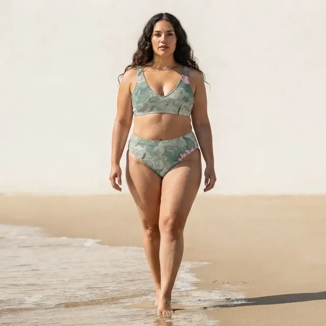 High-Waisted Bikini, one-of-one design 74B17A62